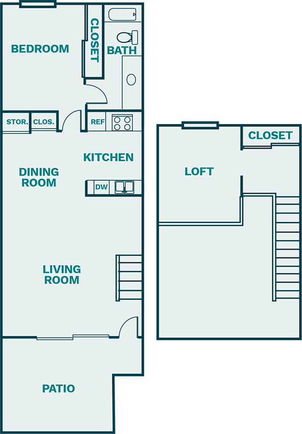 The Shoreline - Loft Style Floor Plan 2
